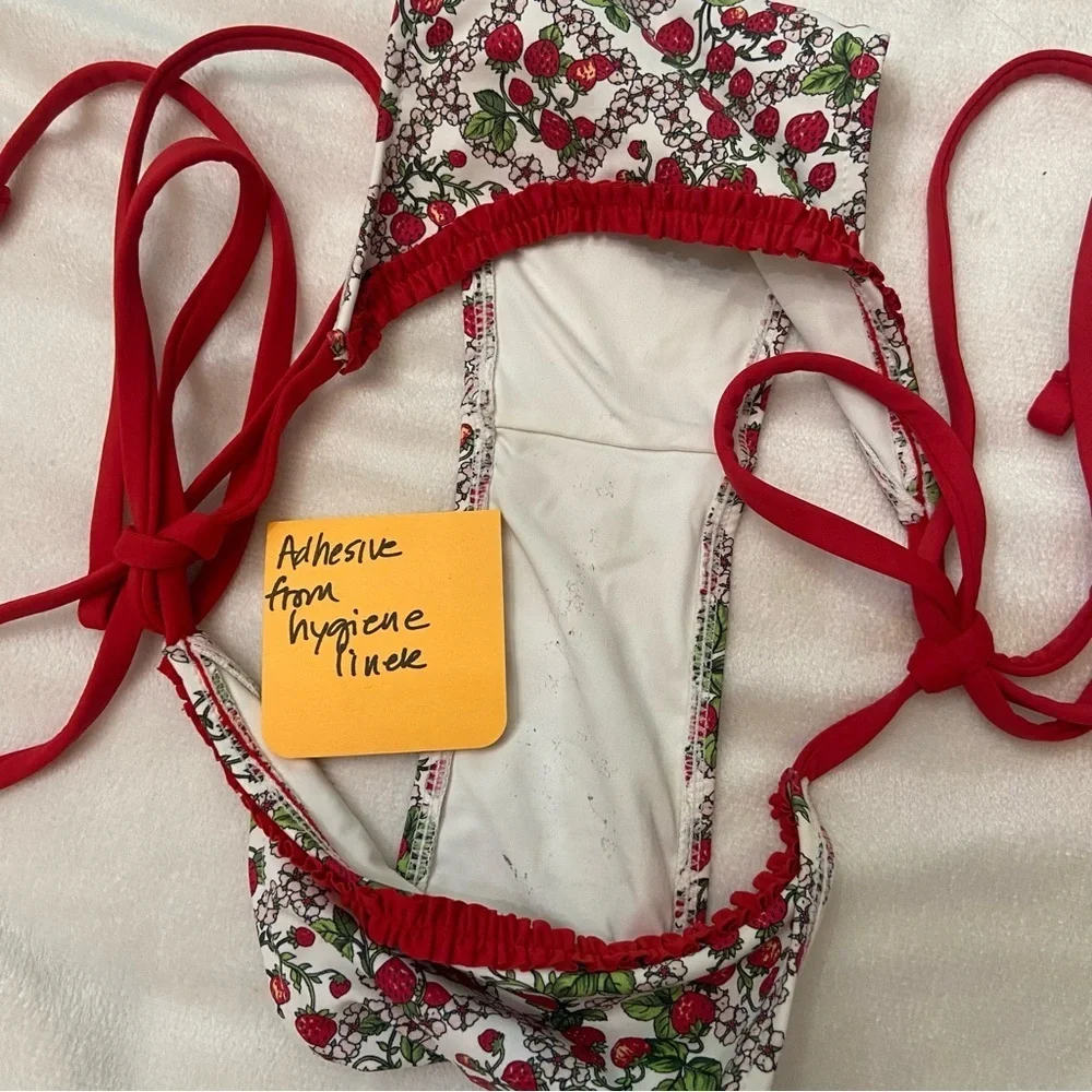 New! Frankies Bikinis divine String Bikini Bottom Berry In Love 3767